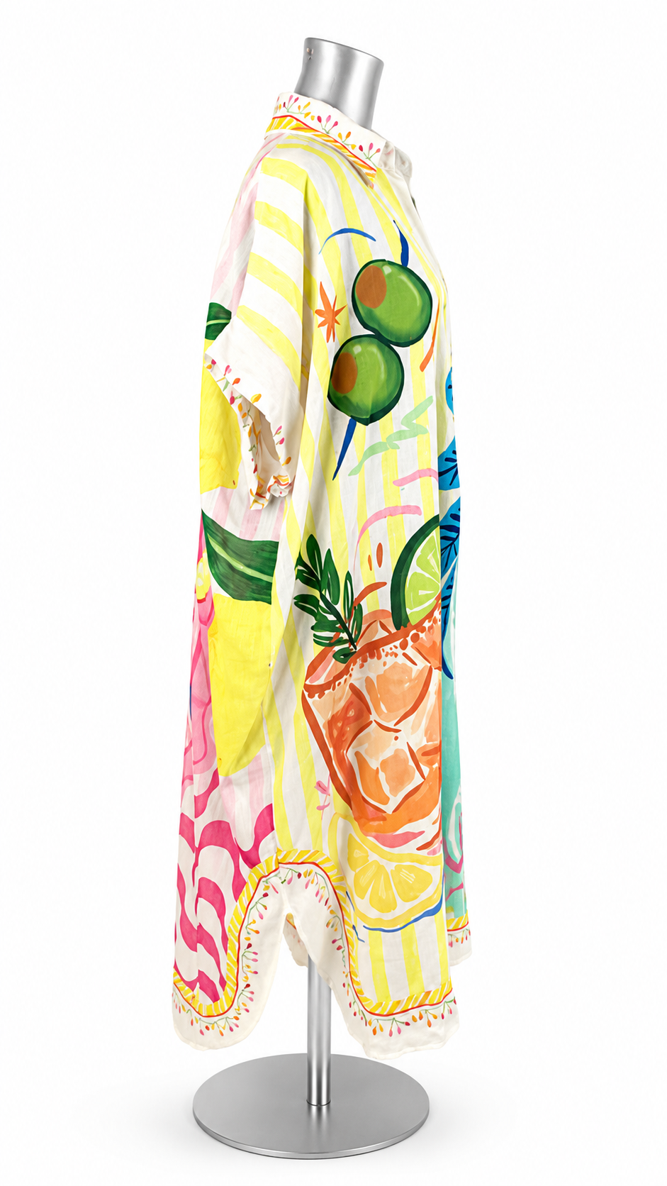 Coastal Lobster Linen Shirt Dress