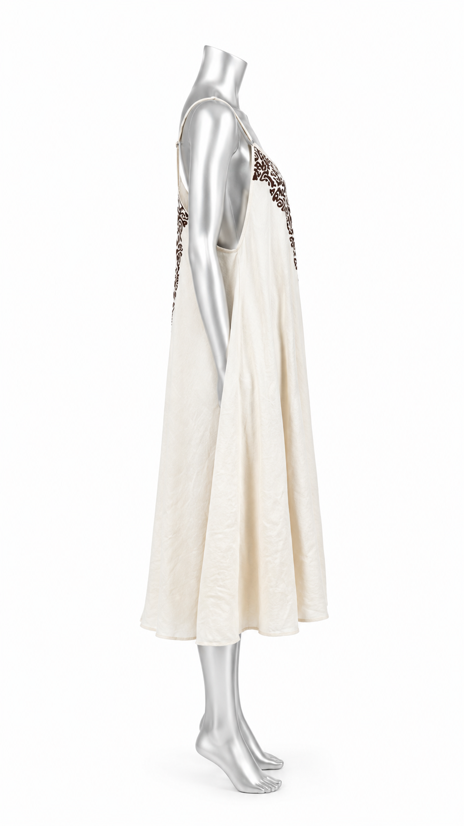 Desert Breeze Embroidered Linen Maxi Dress