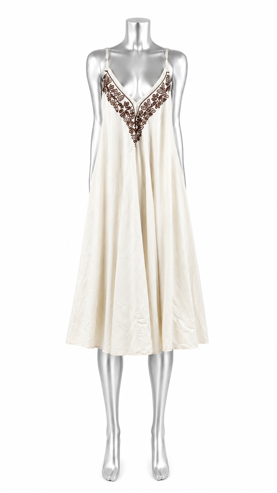 Desert Breeze Embroidered Linen Maxi Dress