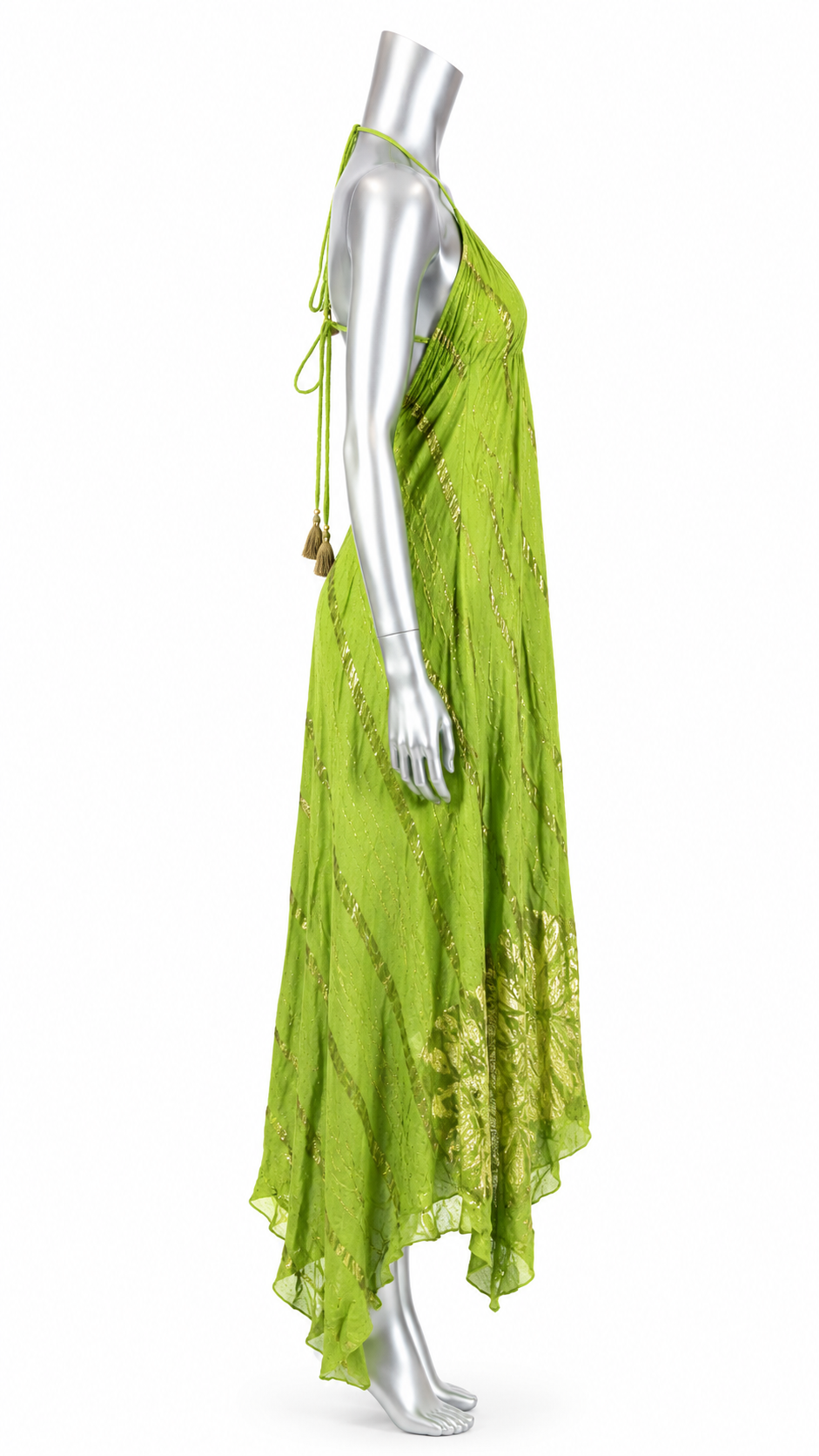 Citrus Glow Halter Maxi Dress