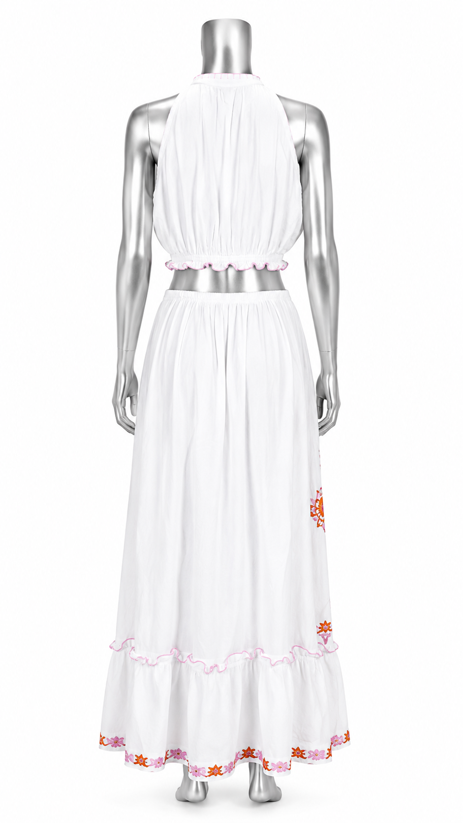 Sun-Kissed Tides Hand-Beaded Maxi Dress