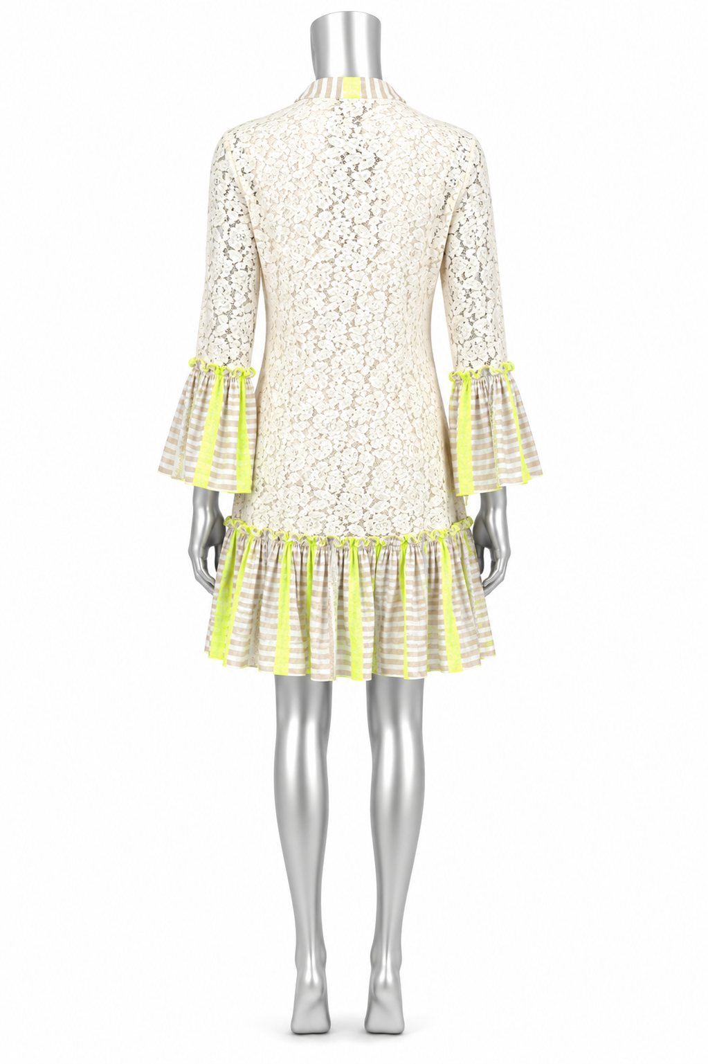 Neon Bloom Lace Tunic Dress