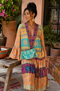 Bloom & Azure Duster & Beaded Clutch Set