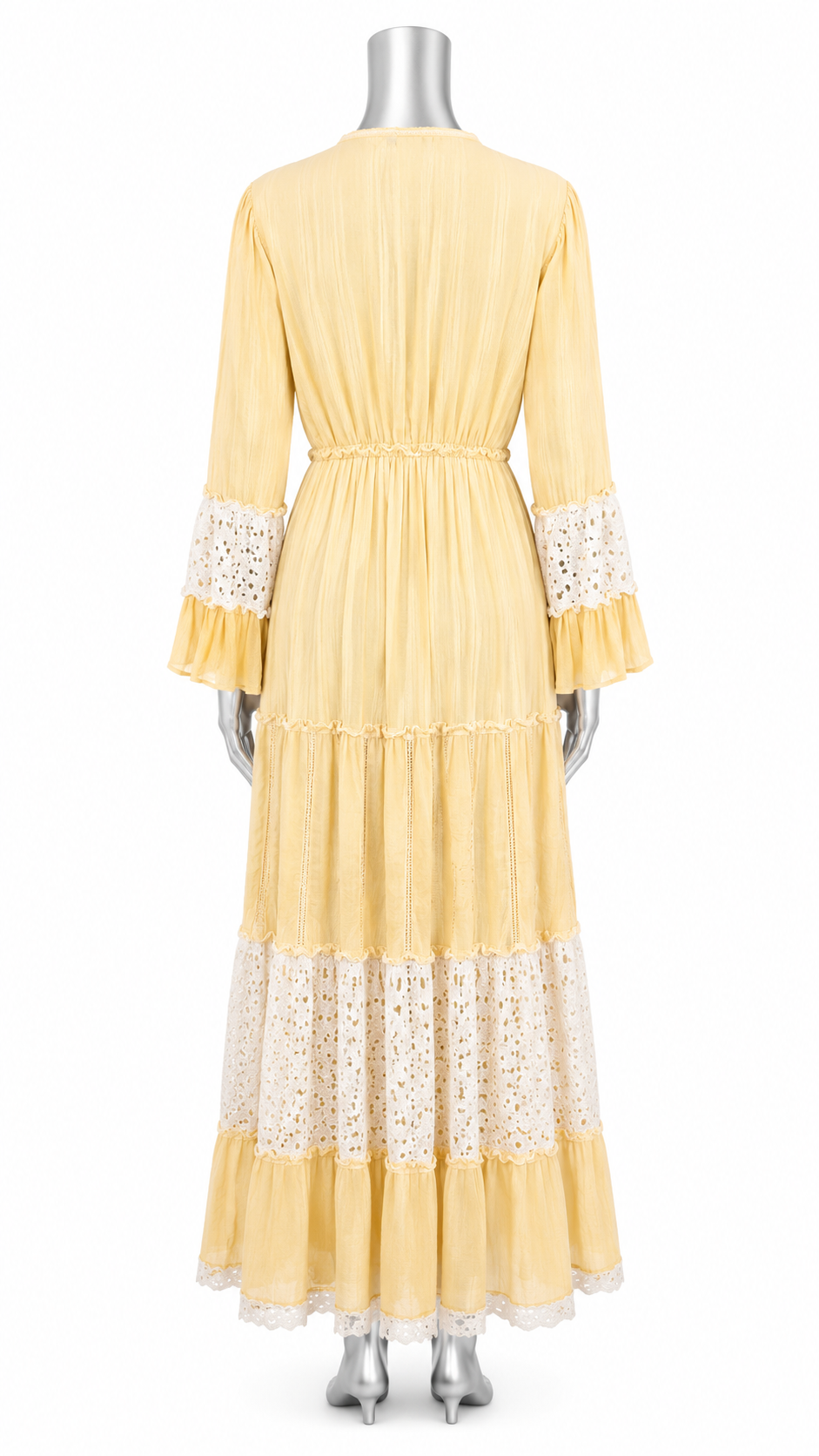 The Golden Lace Reverie Maxi Dress