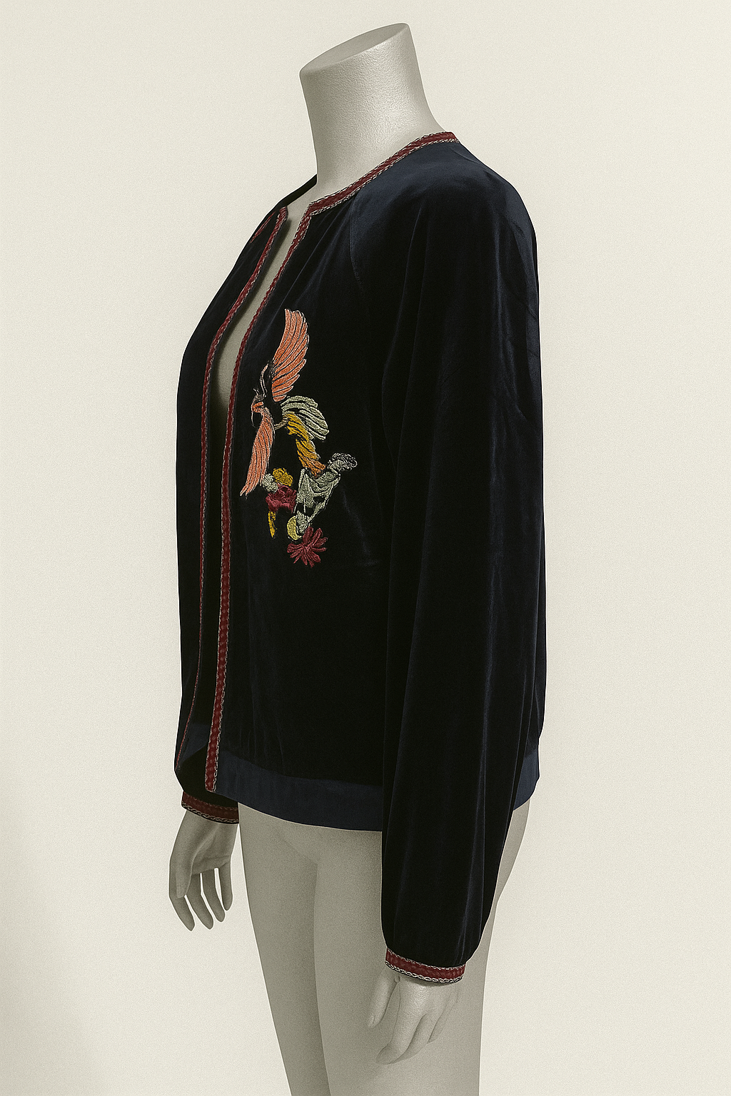 Midnight Crane Velvet Jacket