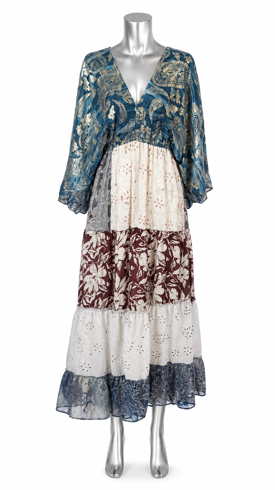 Midnight Mosaic Boho Maxi Dress
