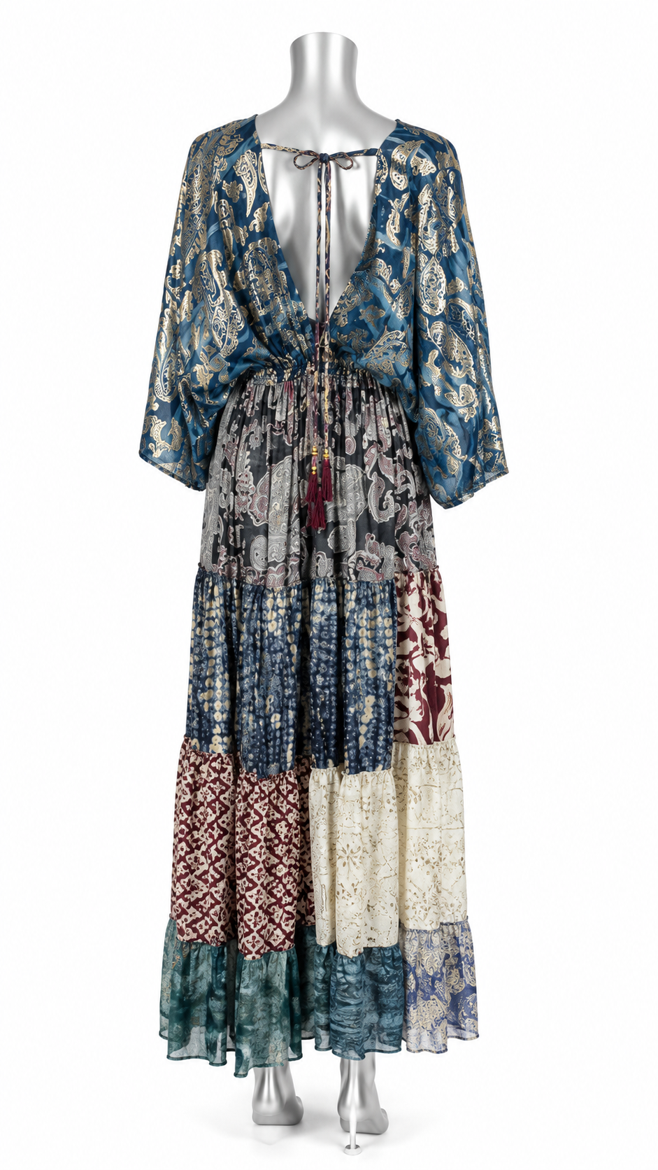 Midnight Mosaic Boho Maxi Dress