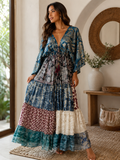 Midnight Mosaic Boho Maxi Dress