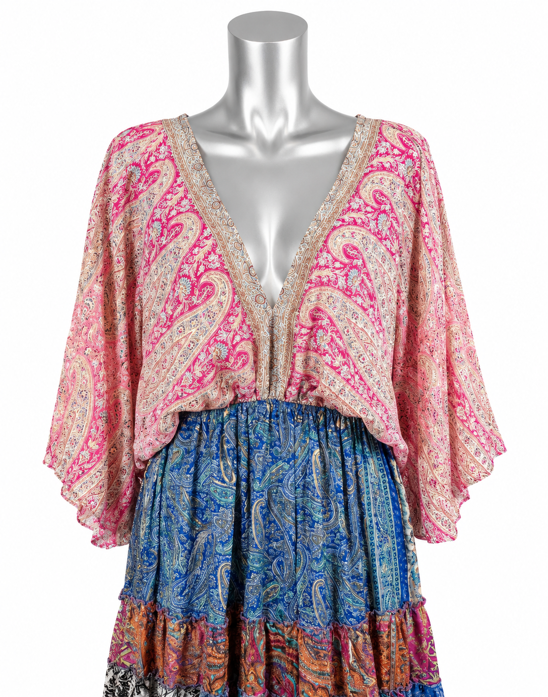 Pink Paradise Patchwork Maxi Dress