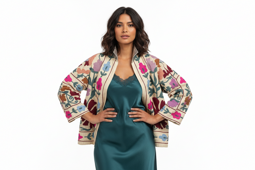Wild Bloom Suzani Embroidered Jacket