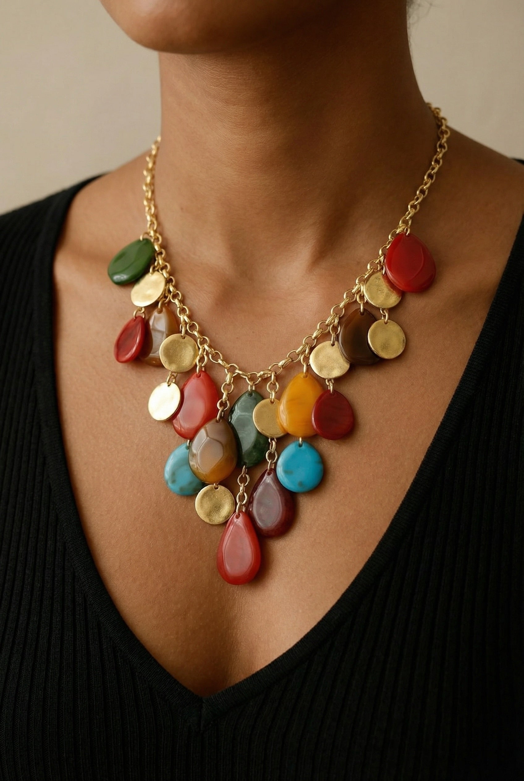 Radiant Jewel Rainfall Necklace