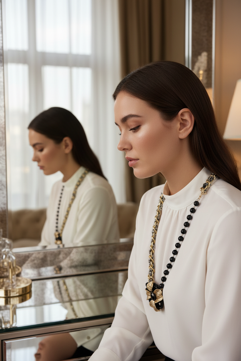 Midnight Bloom Statement Necklace