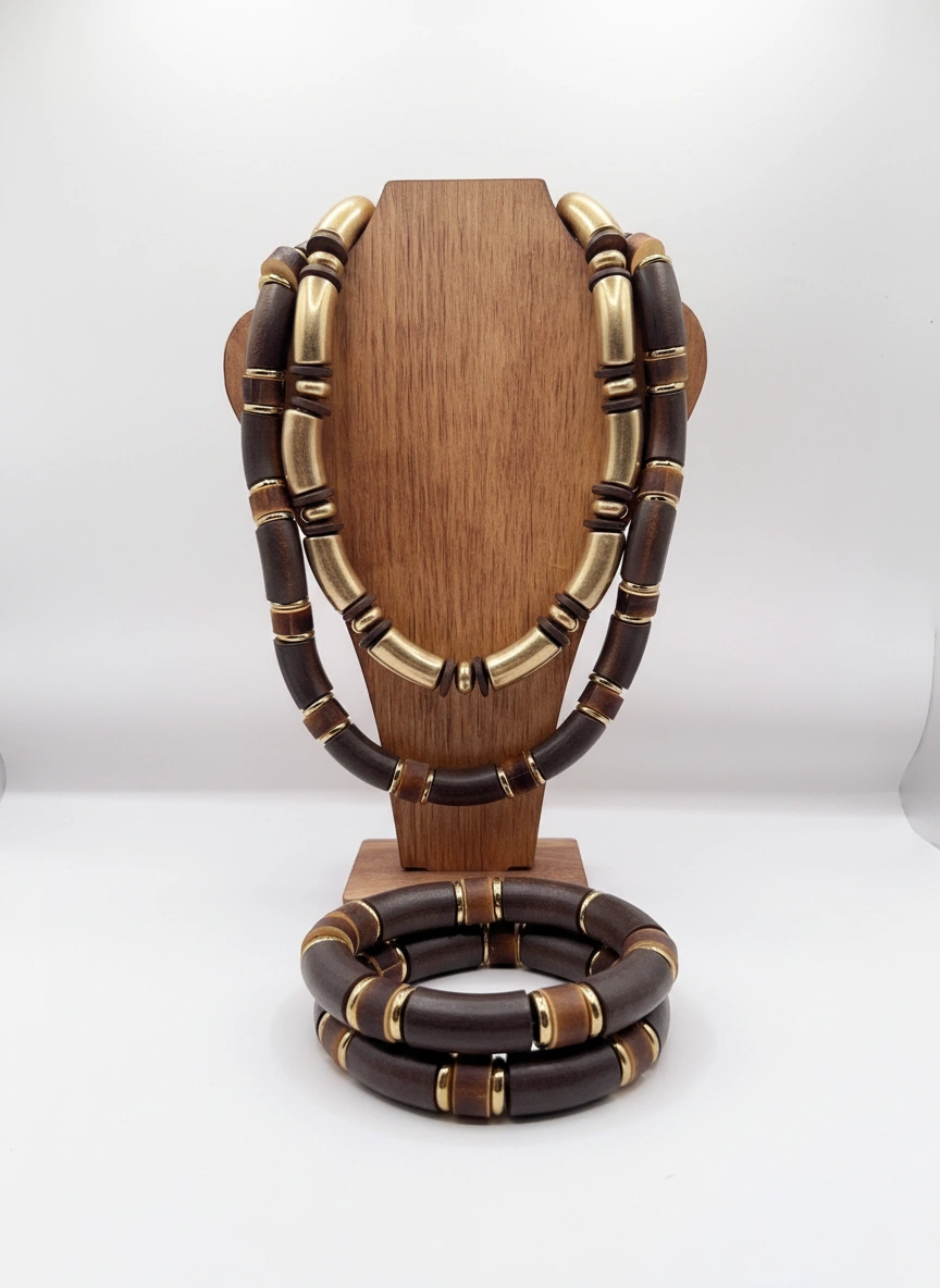 Amani Double-Strand Necklace & Bracelet Set