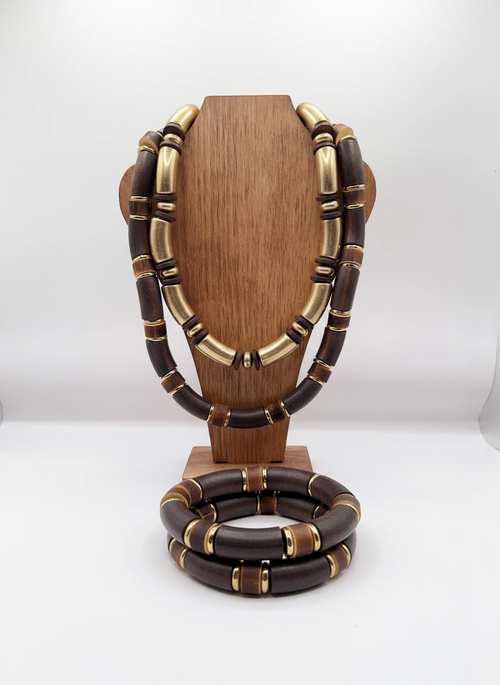 Amani Double-Strand Necklace & Bracelet Set