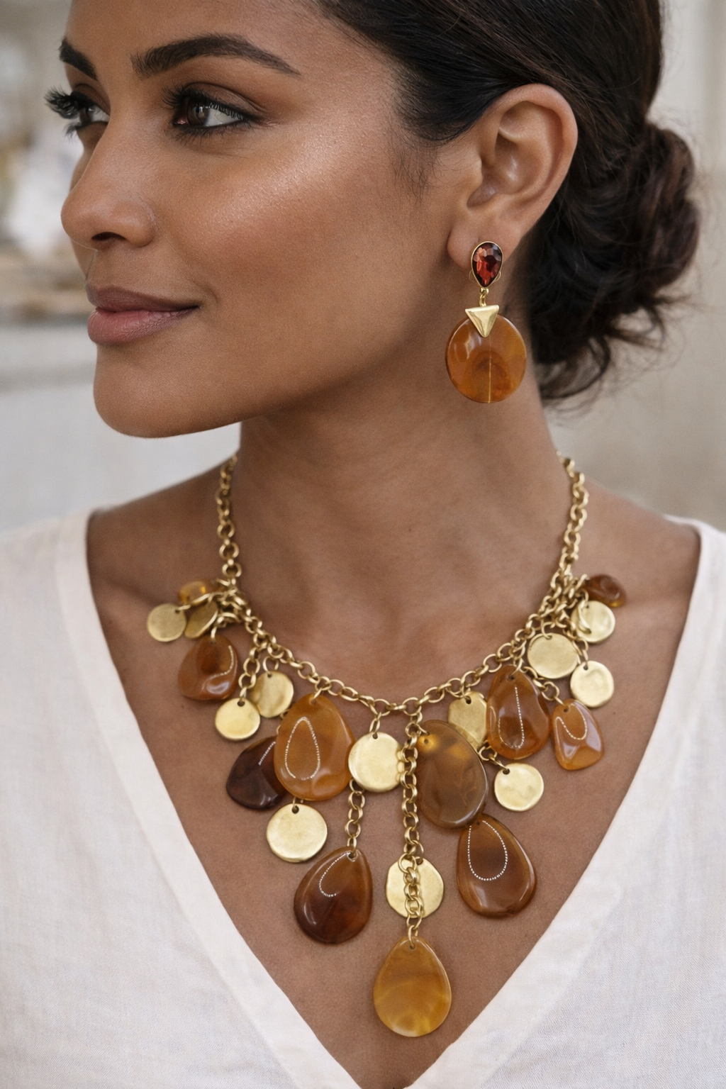 Sunset Drops Statement Necklace