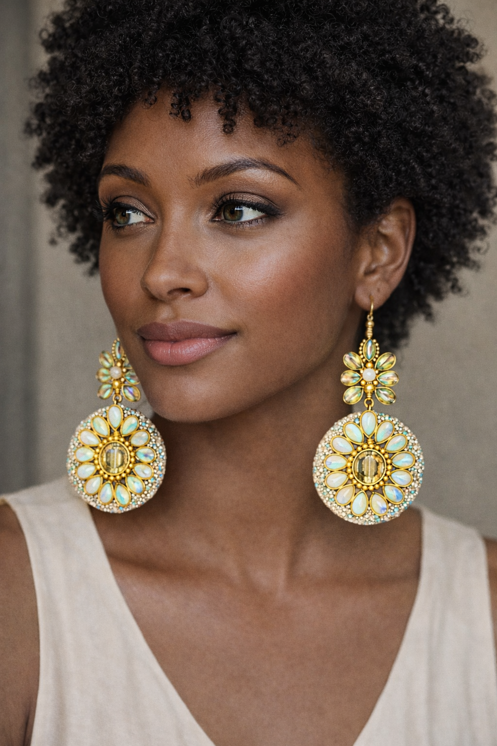 Celestial Glow Statement Earrings