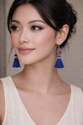 Sapphire Mirage Tassel Earrings