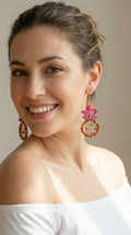Radiant Fuchsia Bloom Earrings
