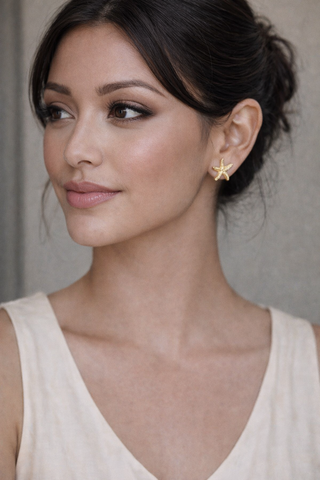 Starfish Charm Stud Earrings