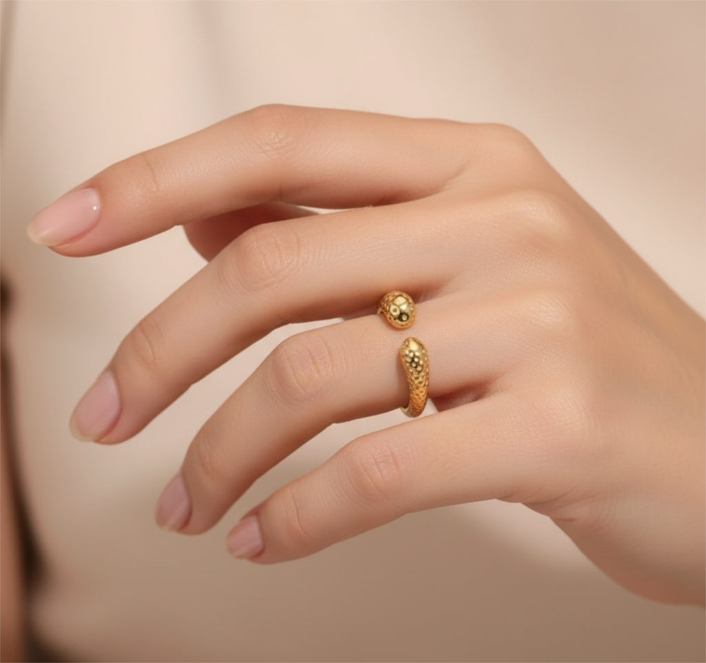 Textured Open Band Ring