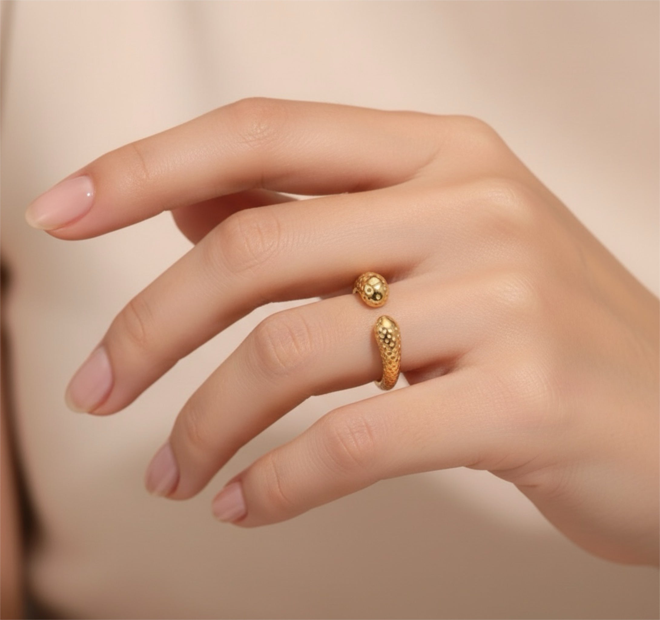 Textured Open Band Ring