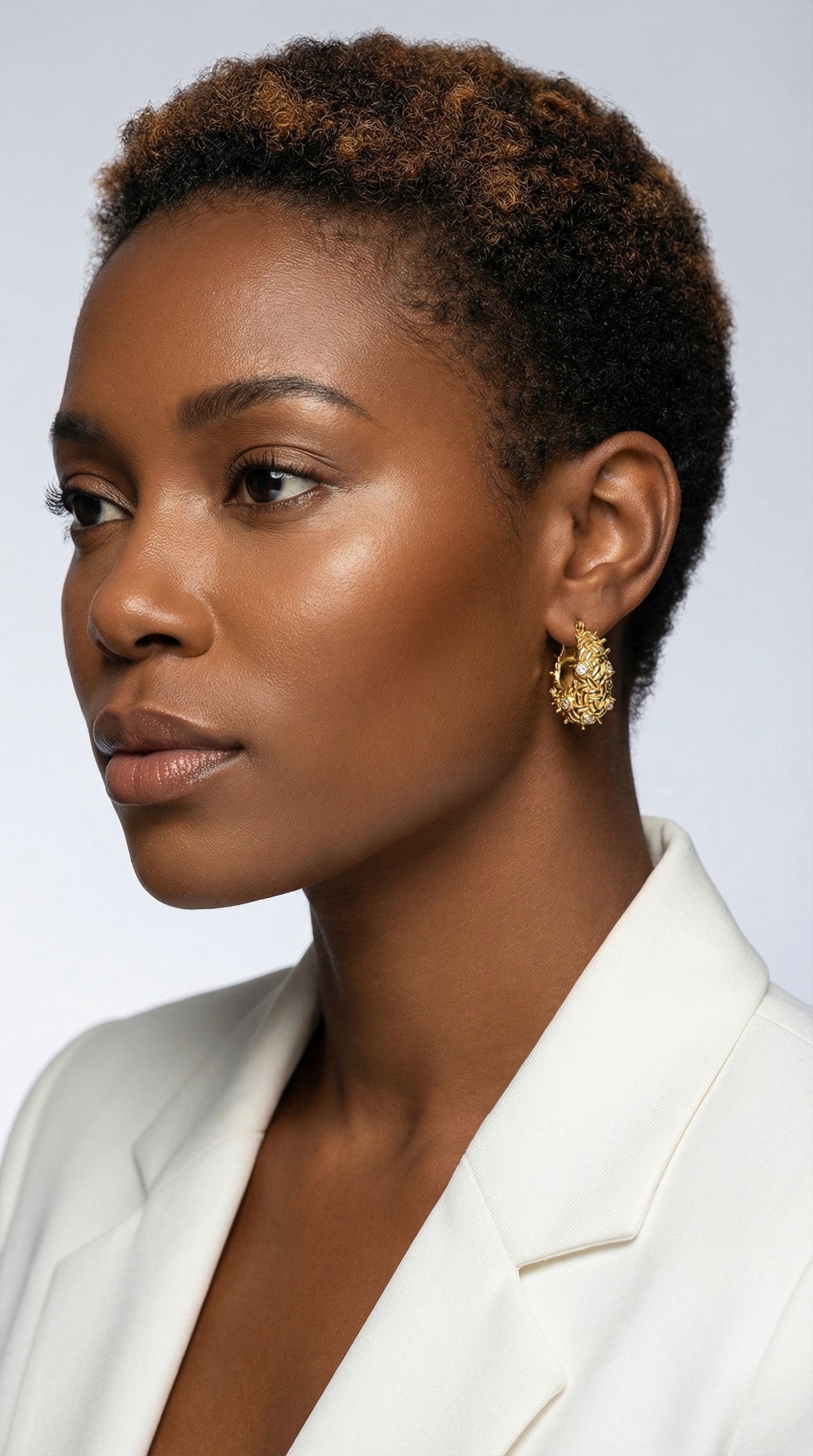 Gilded Lattice Hoop Earrings