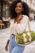 Verdant Horizon Beaded Tote