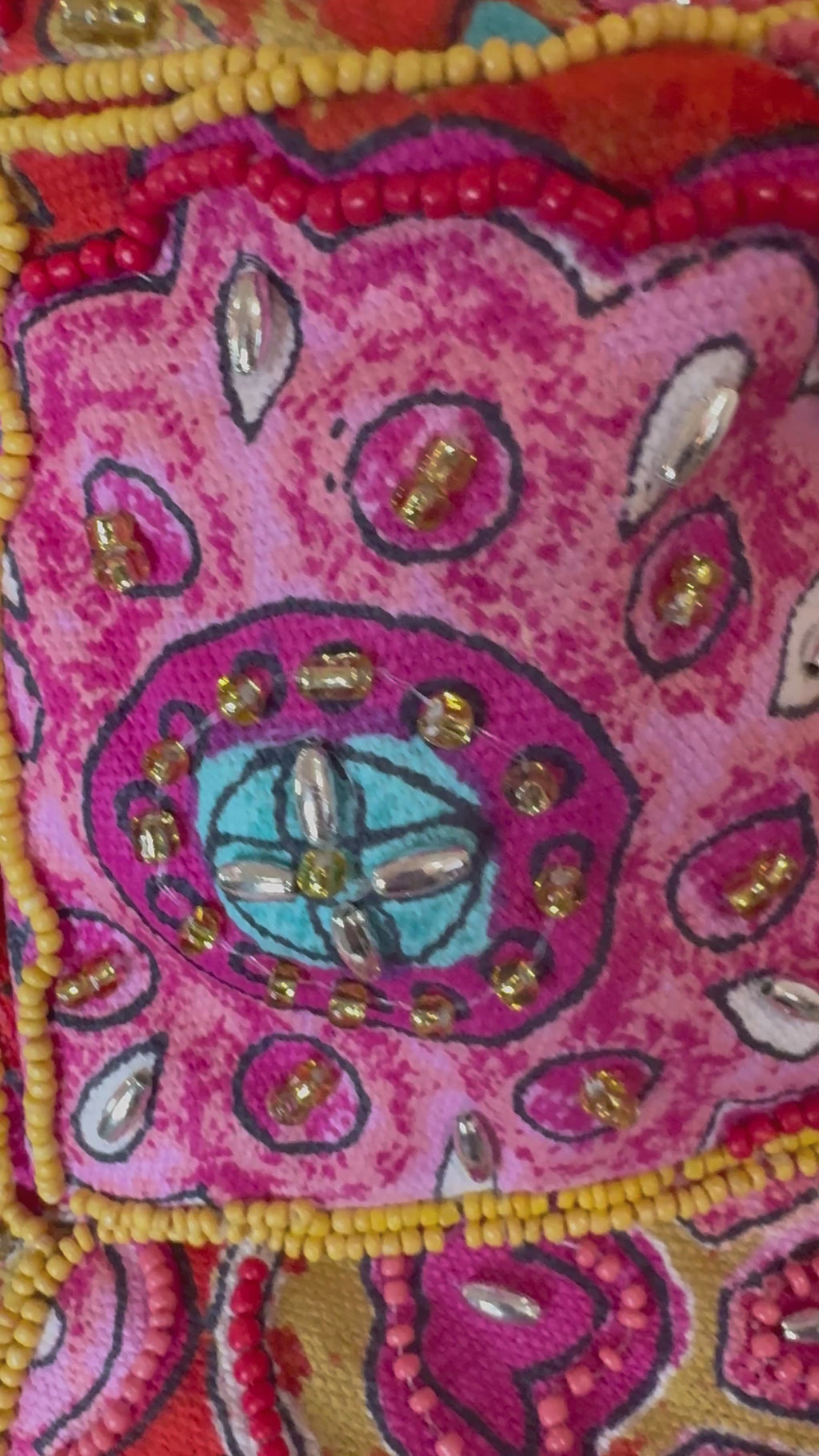 Bohemian Luxe Poly-Satin & Chiffon Sequin Patchwork Hat & Jacket Set