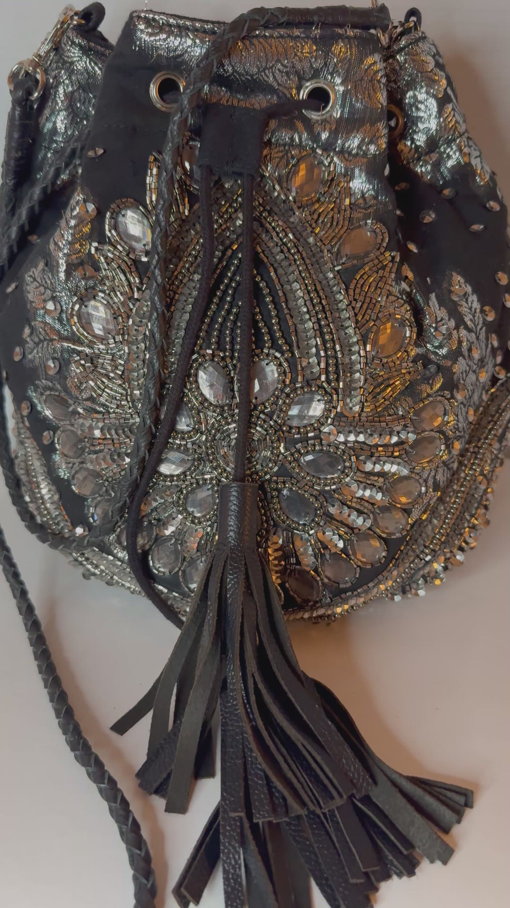 Saint Muse Embellished Bucket Bag