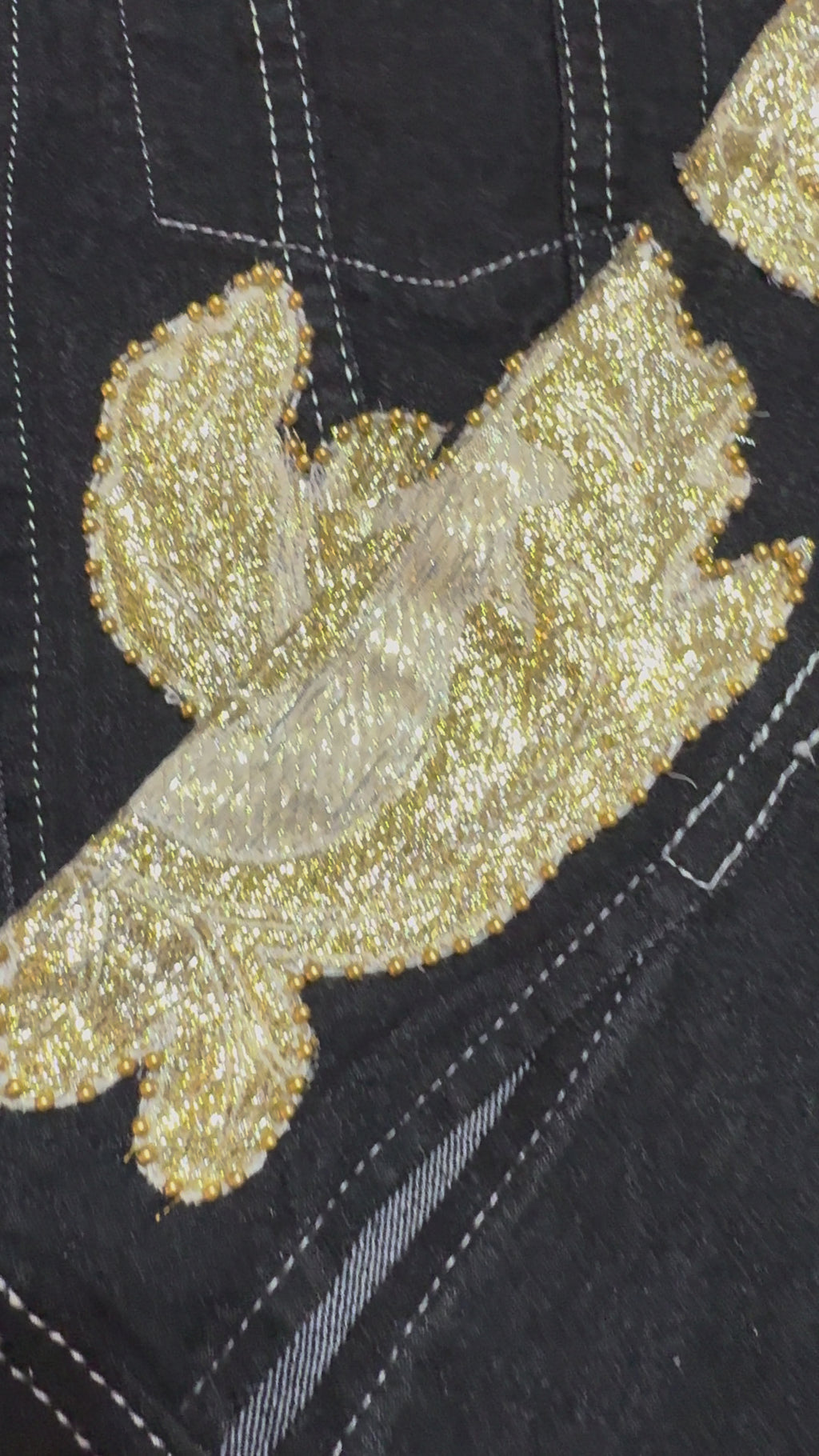 Golden Bloom Denim Jacket
